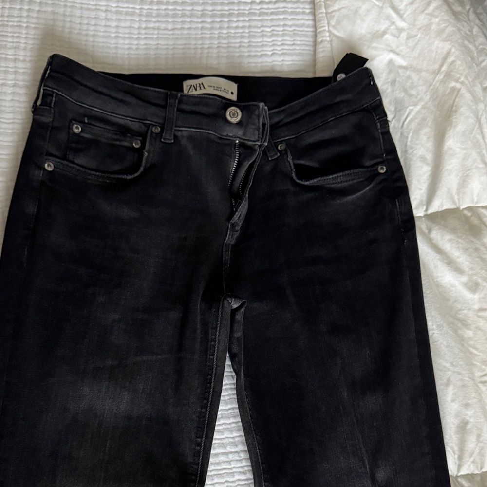 Zara Women's Jet Black Skinny Jeans